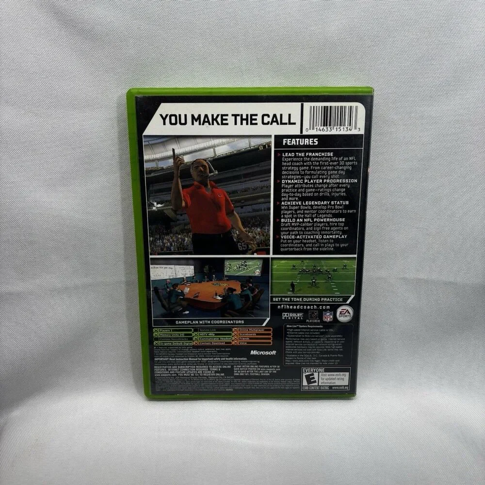 NFL Head Coach (Microsoft Xbox, 2006) COMPLETE CIB Tested